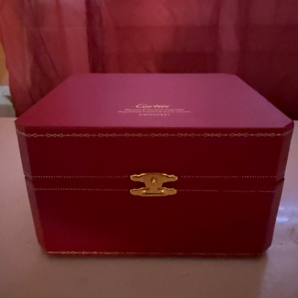 Cartier Crimson Box with Golden Accent